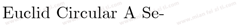 Euclid Circular A Se字体转换